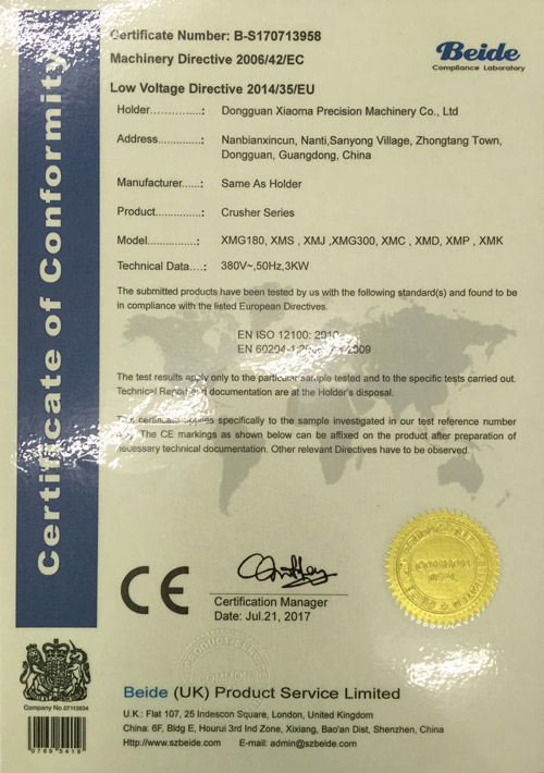 CE Certificate